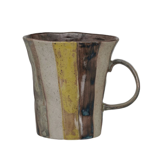 Hand-Painted Stoneware Mug