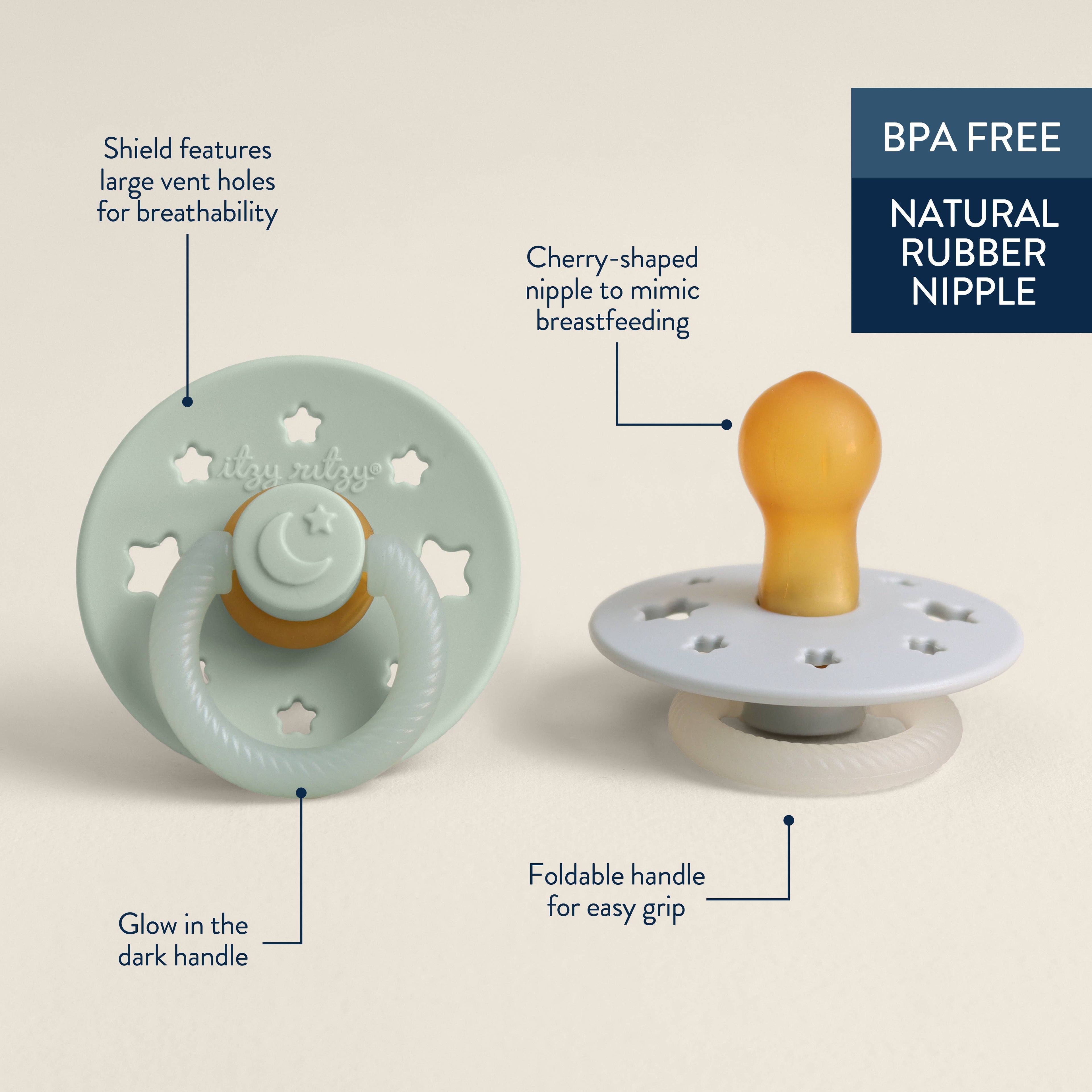 Itzy Soother Natural Rubber Paci Sets