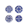 Hand-Painted Stoneware Plate with Pattern, 4 Styles (Each Varies)