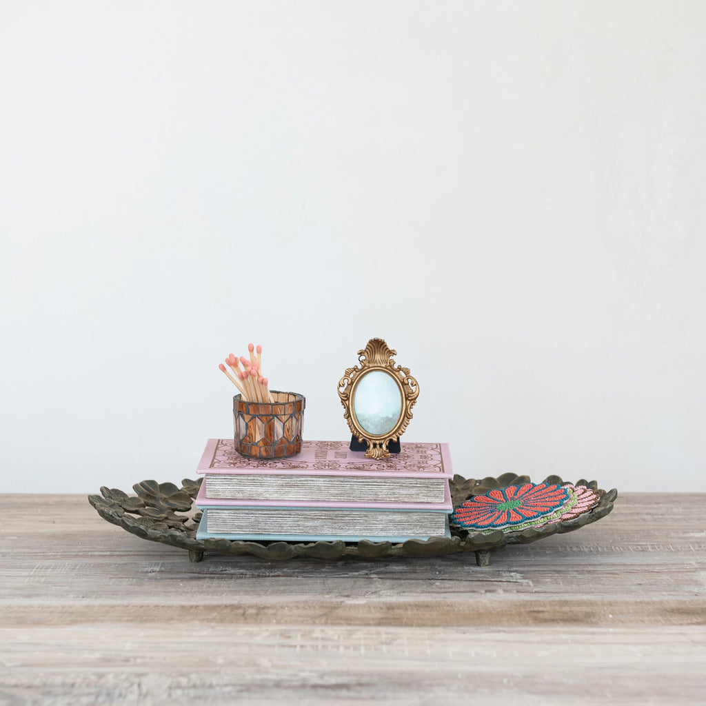 Cast Aluminum Flower Tray with Cut-Outs