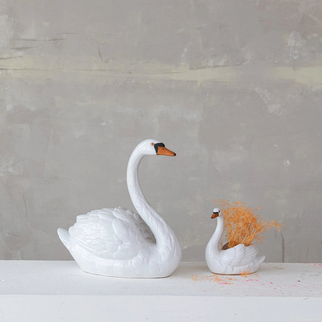 Stoneware Swan