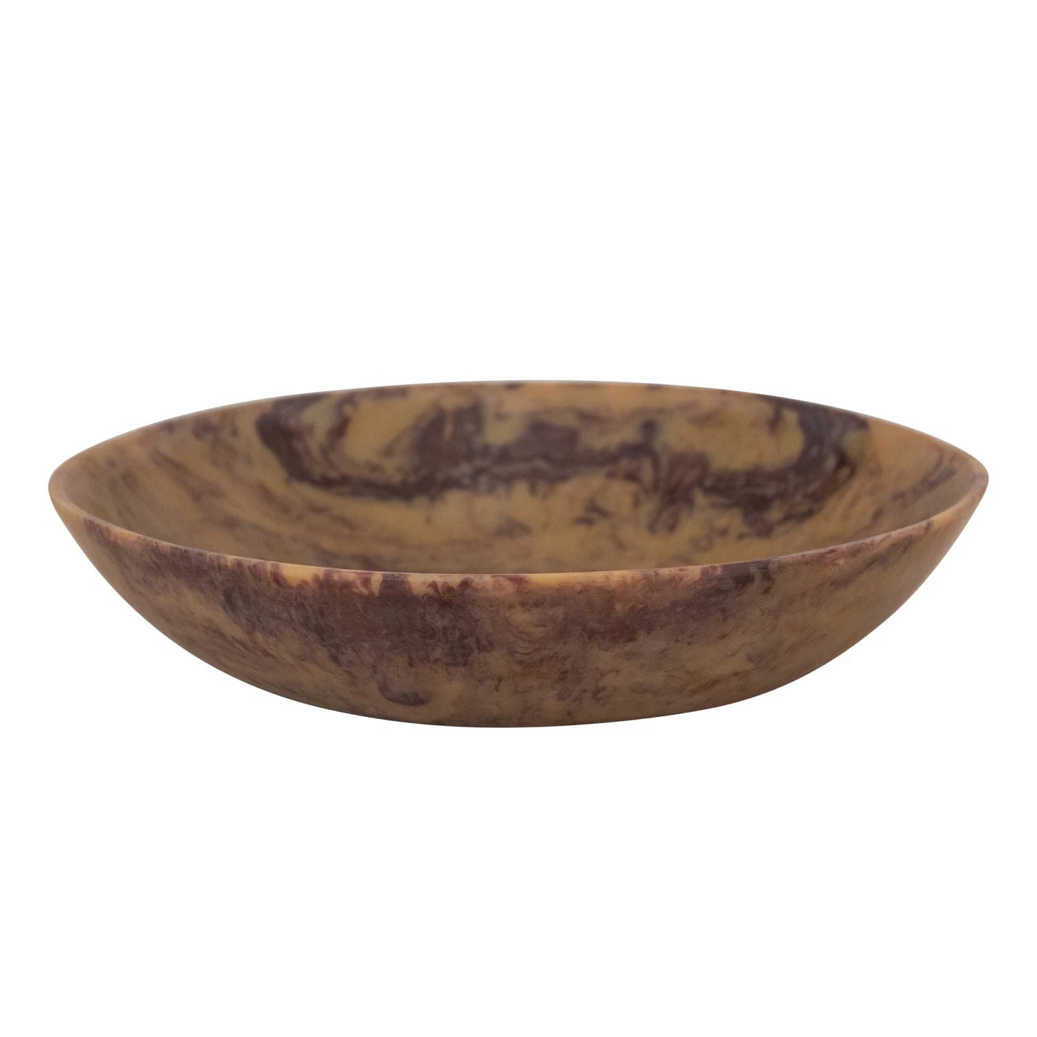 Marbled Resin Bowl, Brown