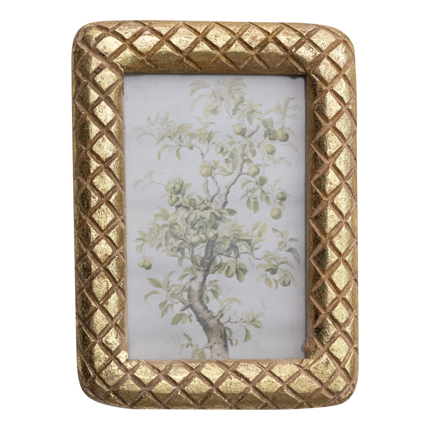Carved-Mango-Wood-Photo-Frame-w-Diamond-Pattern-Gold-Foil-Finish-Holds-4-x-6-Photo.Fall2025