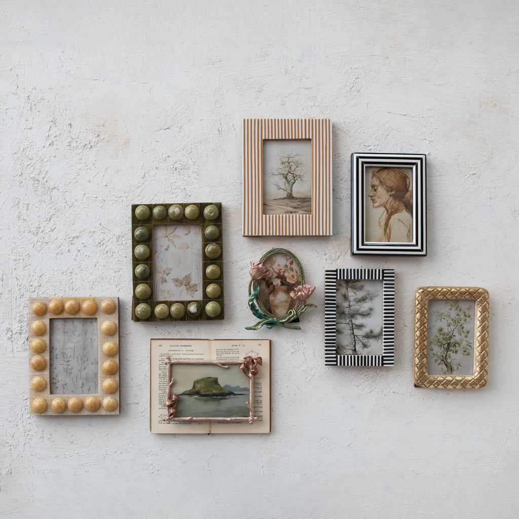 Gold Diamond Pattern Picture Frame