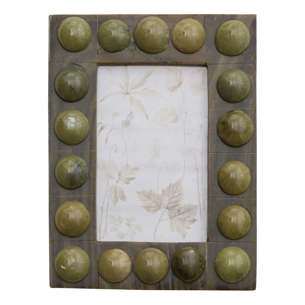 Handmade Marbled Resin Bobbin Photo Frame | Bridal Shower Kaitlyn Woodman & Trace Clark