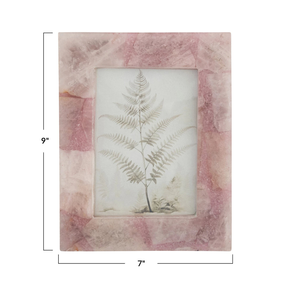Agate Photo Frame, Pink