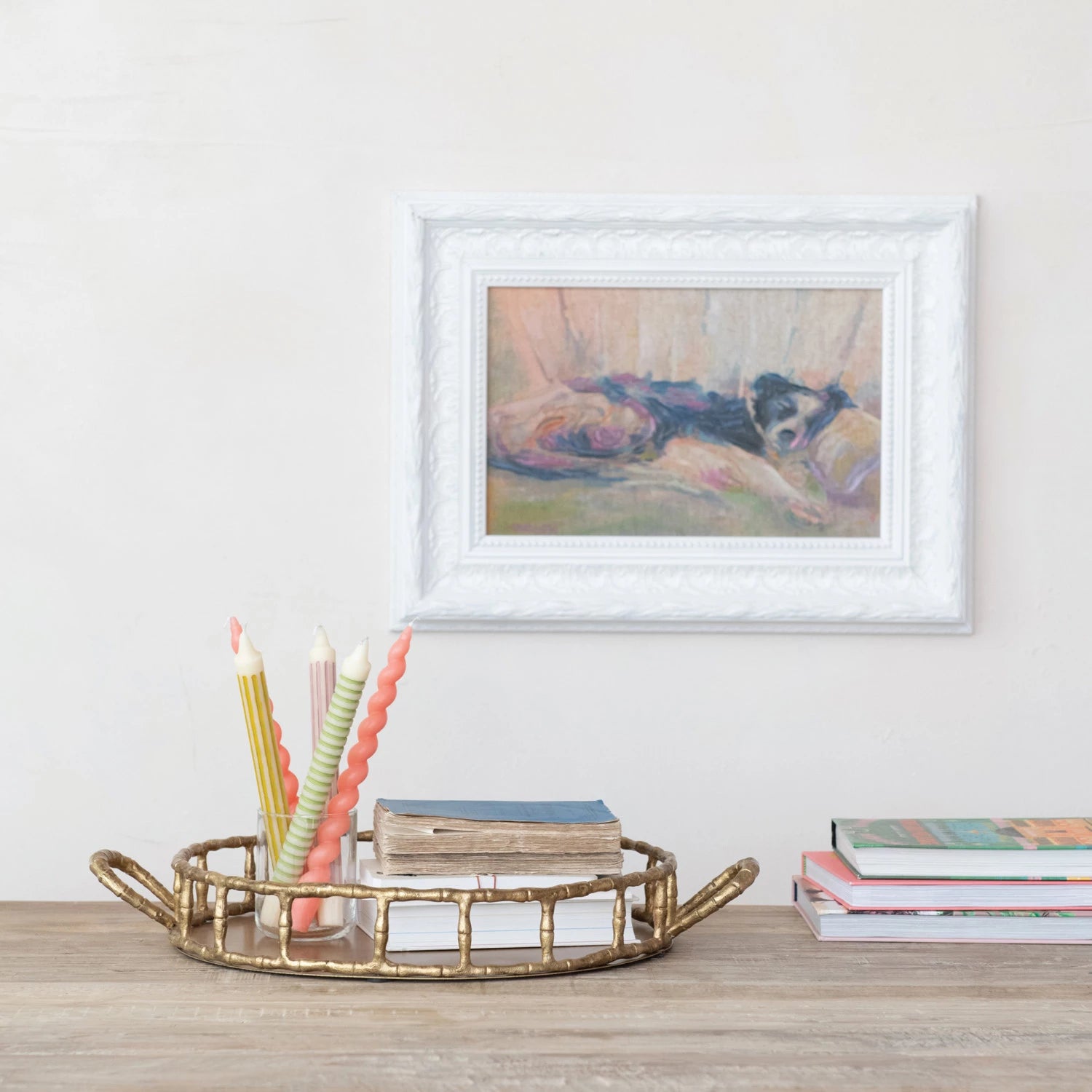 Antique Gold Handled Tray