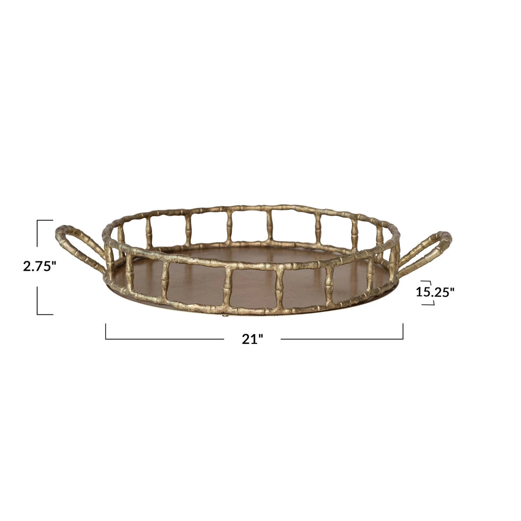 Antique Gold Handled Tray