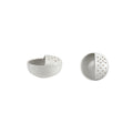 6-3/4" Round x 4"H Stoneware Strainer Bowl, White (Each One Will Vary)