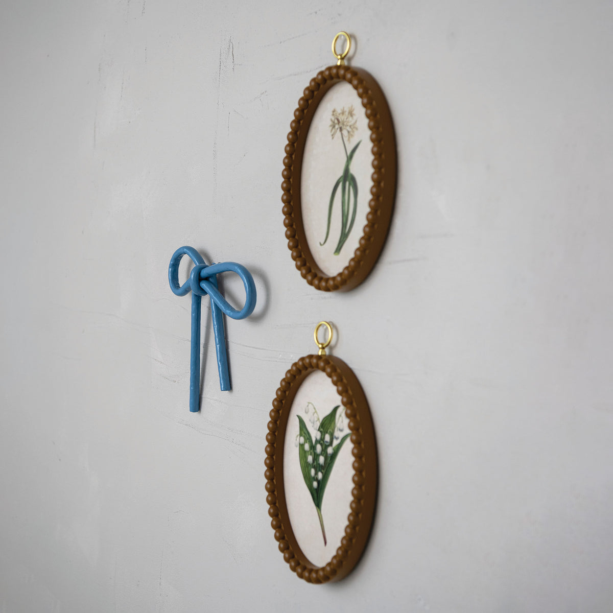 Oval Bobbin Framed Botanical Prints – Pair