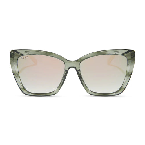 DIFF EYEWEAR Becky II Cool Matcha + Cool Matcha Mirror