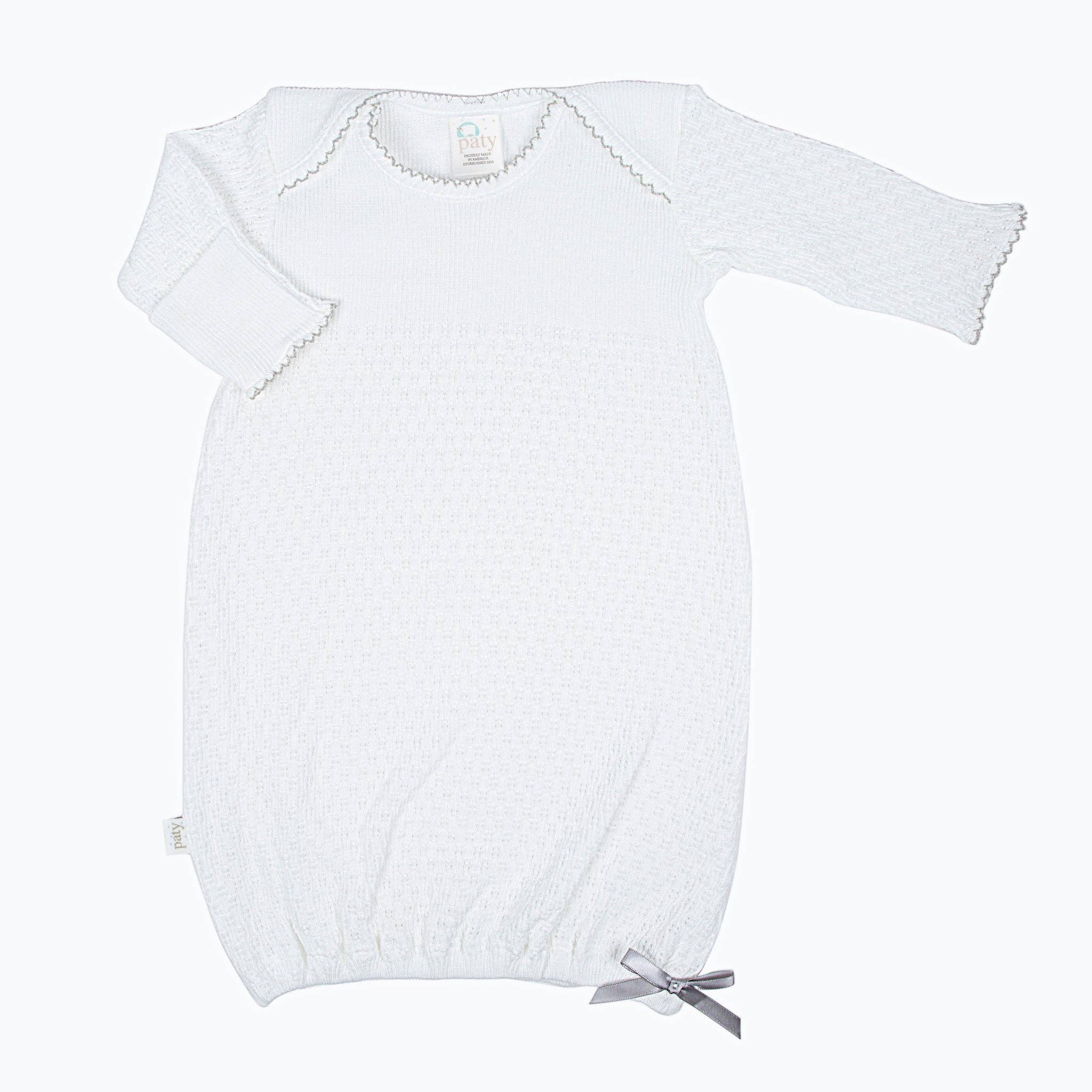 Paty Knit Overlap Shoulder Gown