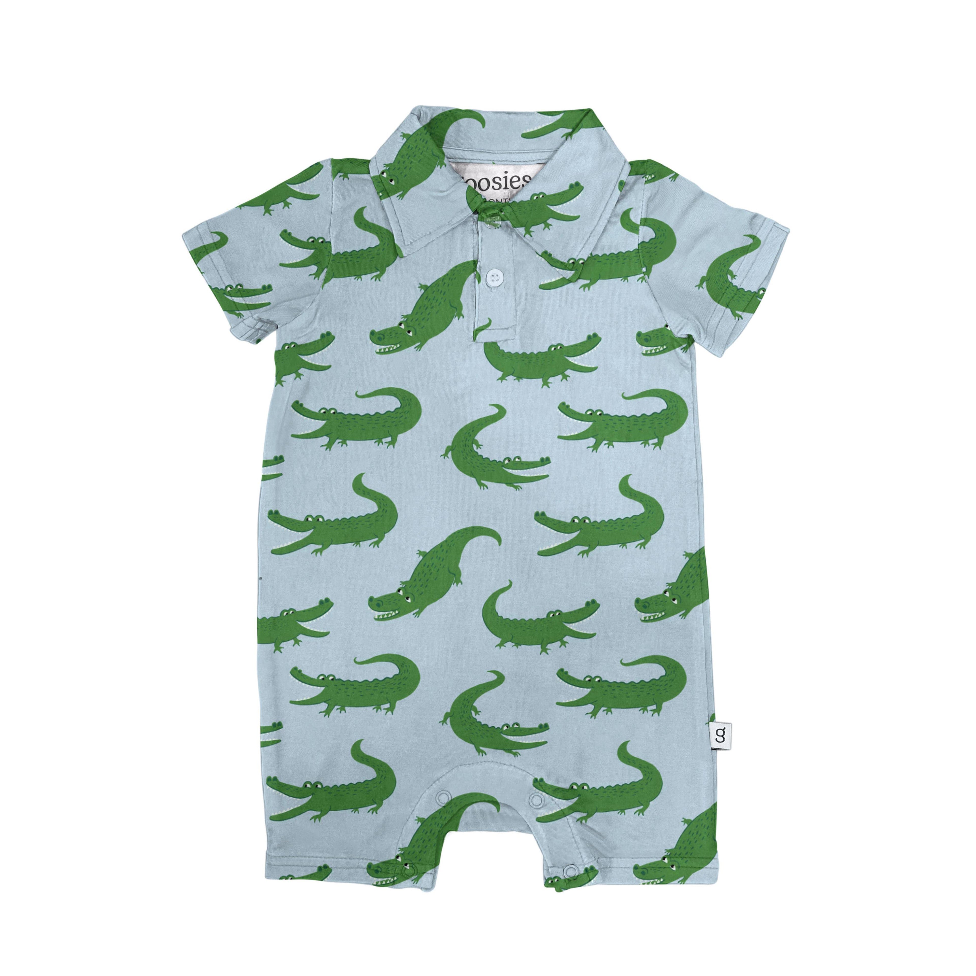 Short Sleeve Polo Romper | Baby Shower Savanna Pitts
