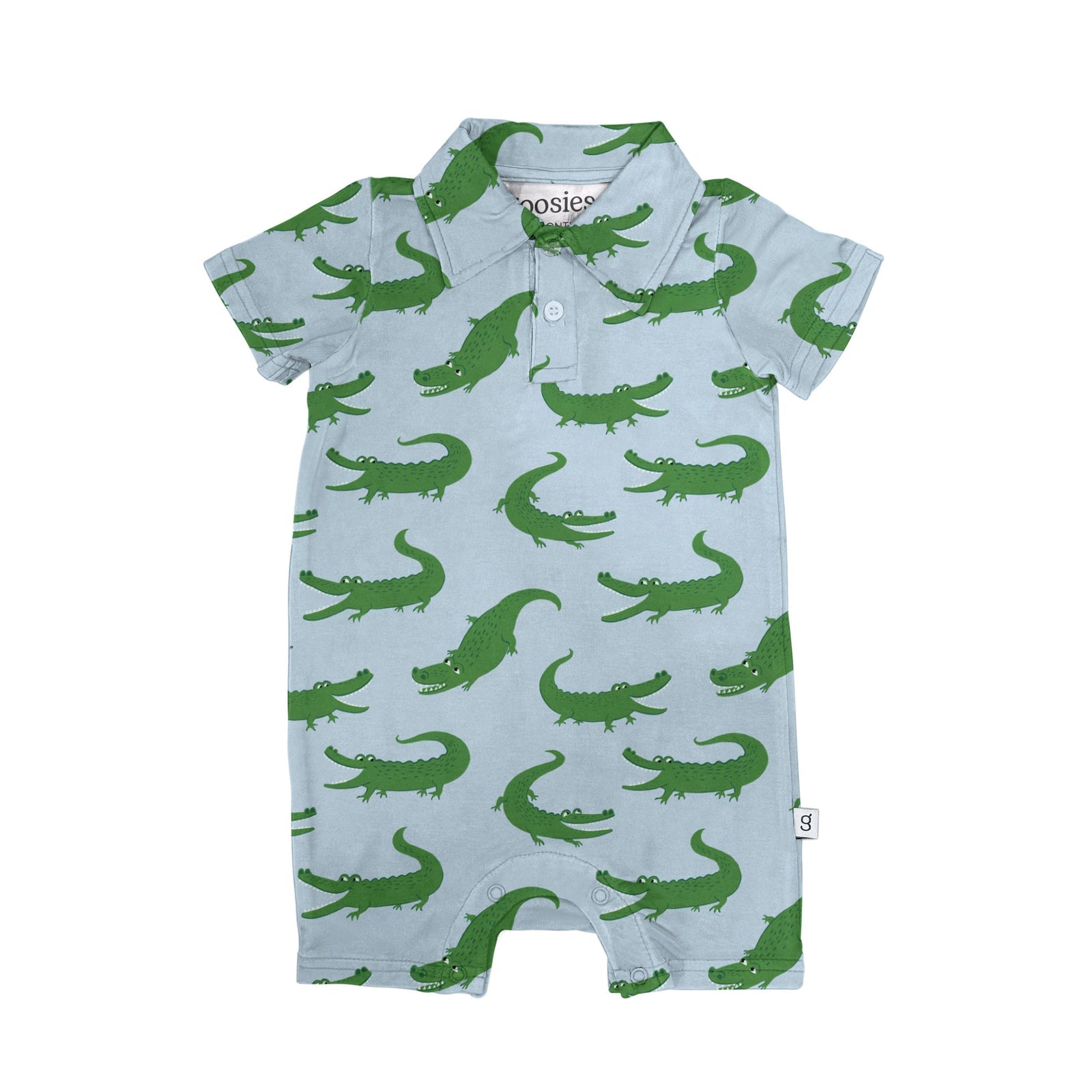 Short Sleeve Polo Romper | Baby Shower Savanna Pitts