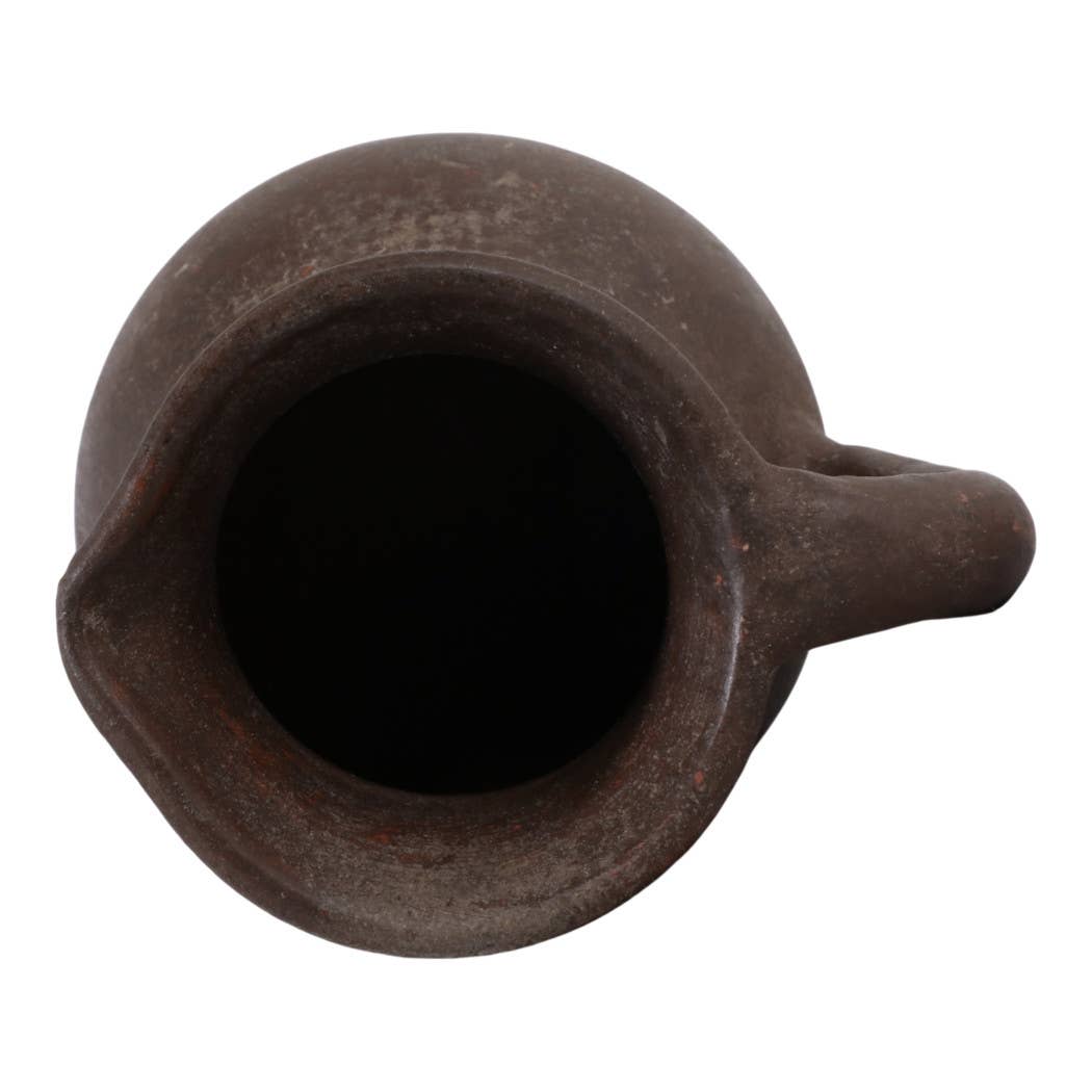 Decorative Vase - Brown Ceramic Terracotta Casual Jug, 8 in.