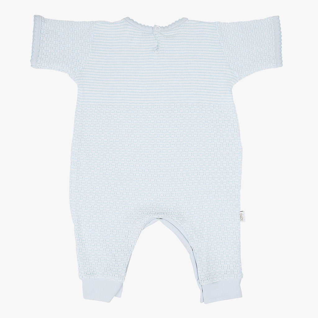 Paty Short Sleeve Knit Romper with Pima Binding