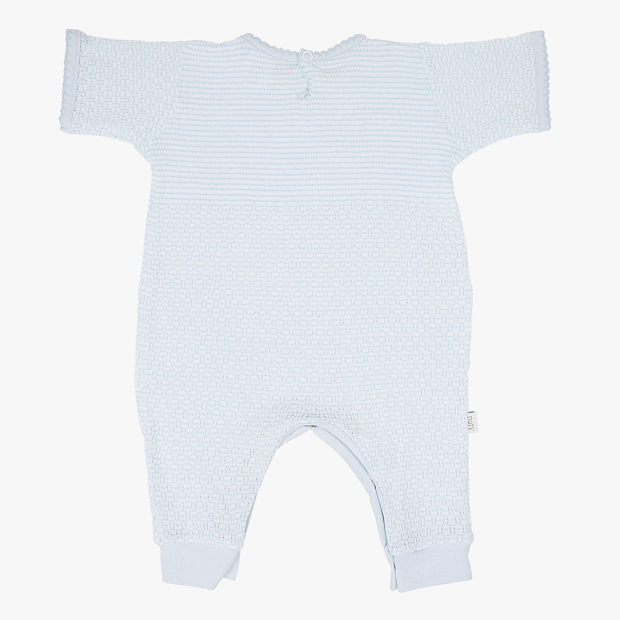 Paty Short Sleeve Knit Romper with Pima Binding
