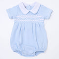 Hudson Smocked Bubble - Light Blue