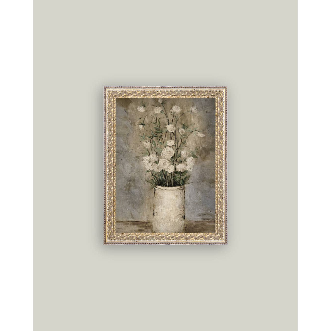 Long Stem Roses Framed Antique Art