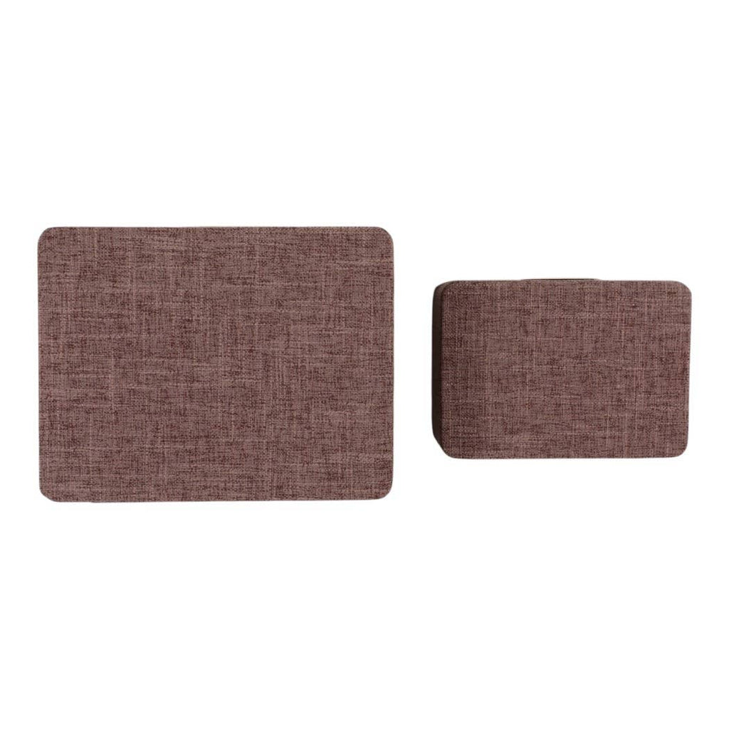 Brown and Gold Rounded-Corner Wood Boxes, Set of 2, 9 in.