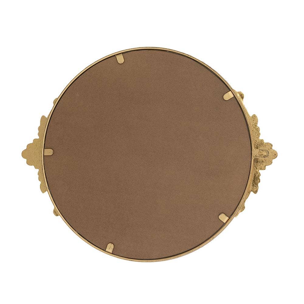 Mirror Tray with Gold Iron Floral Frame
