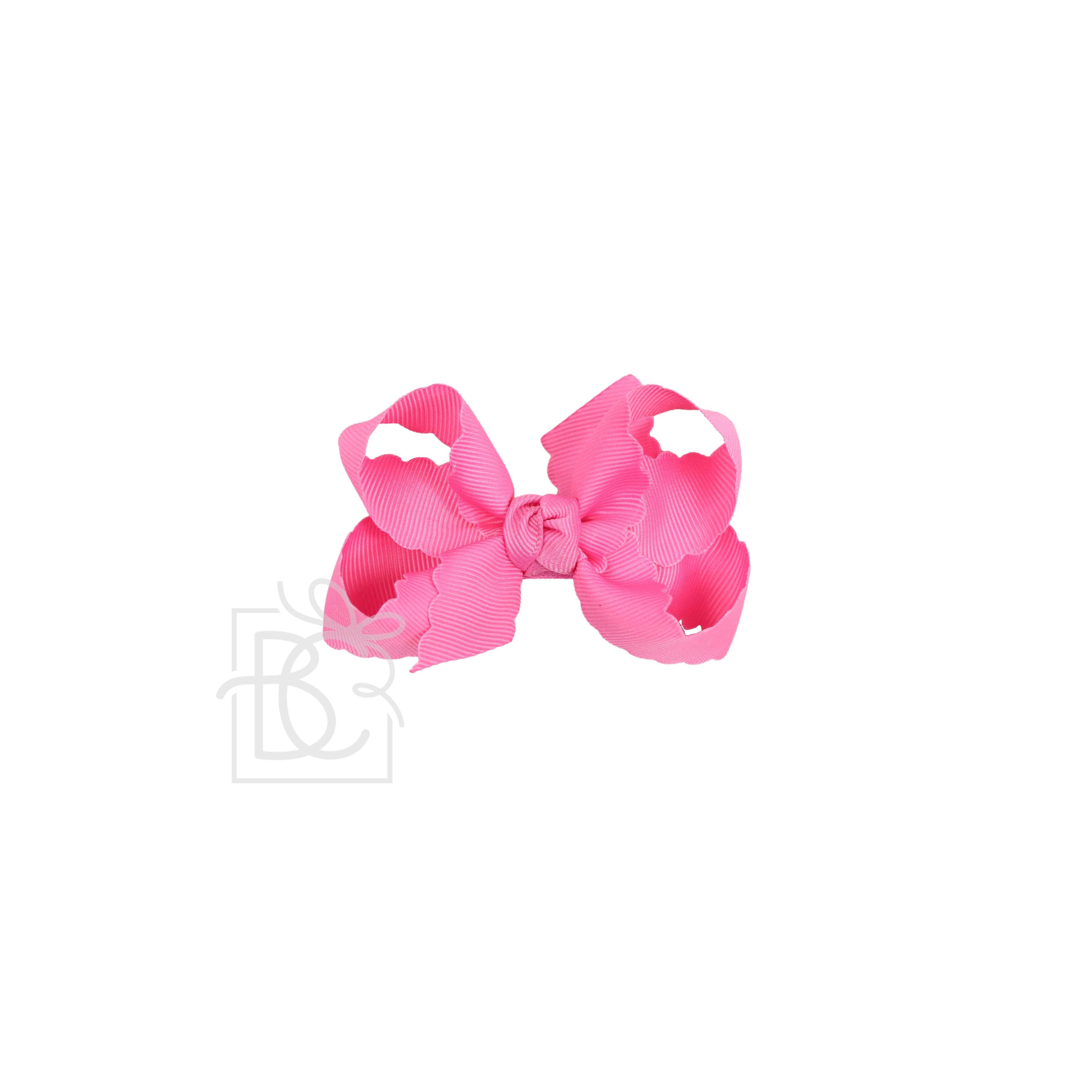 Scalloped Edge Grosgrain Hair Bow