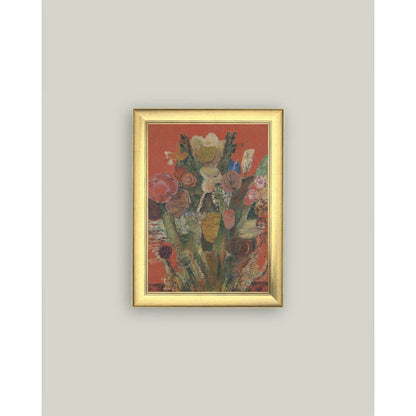 Eccentric Bouquet Framed Antique Art