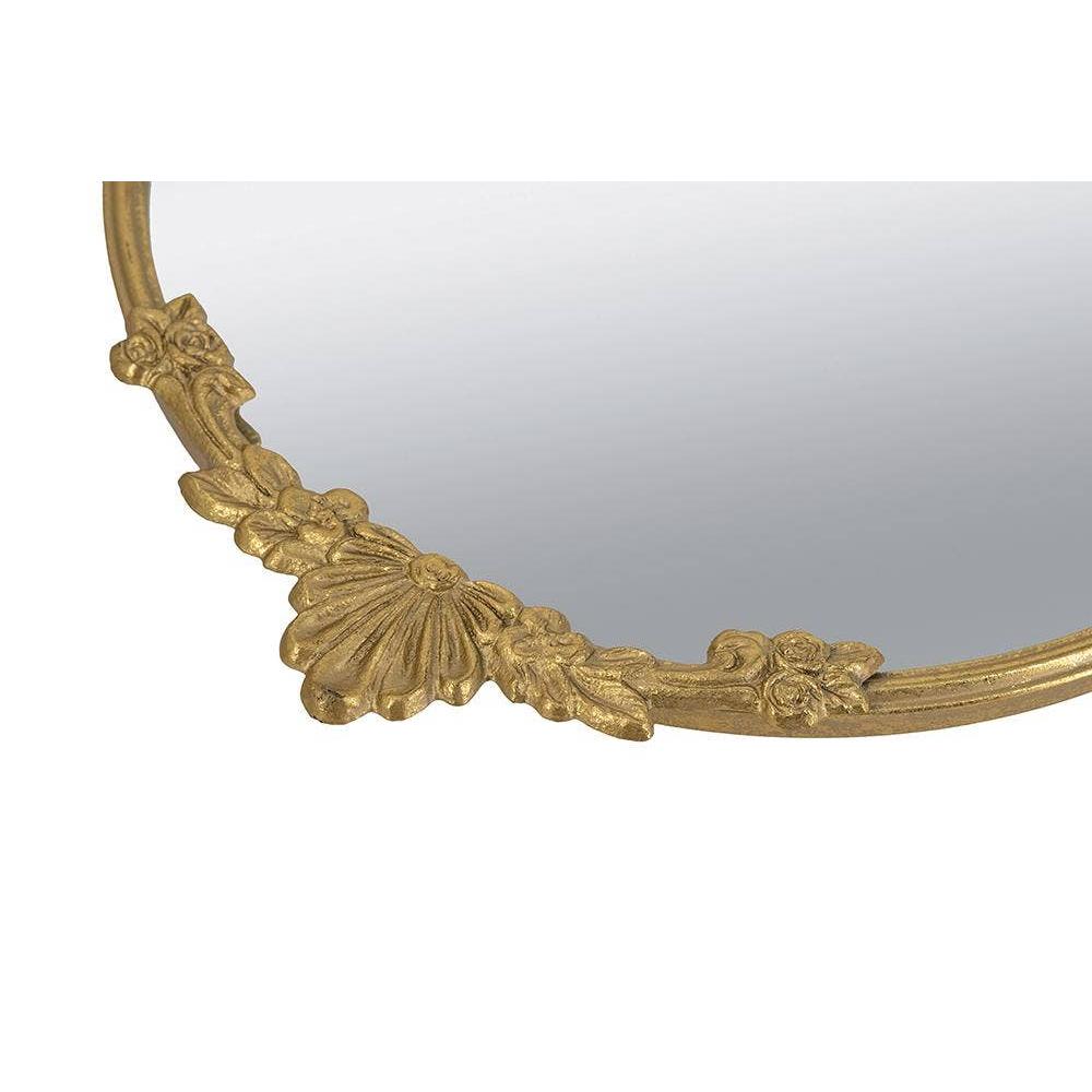 Mirror Tray with Gold Iron Floral Frame