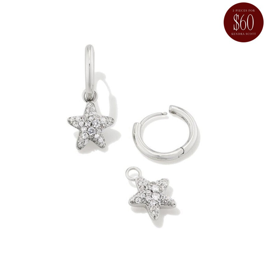 Jae Star Pave Huggie Earrings