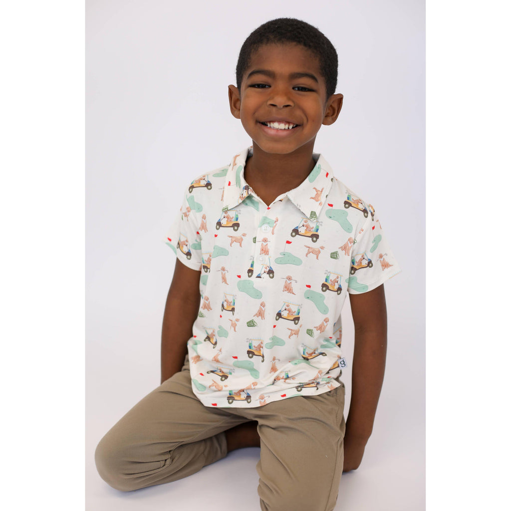 Short Sleeve Polo, Barks & Birdies