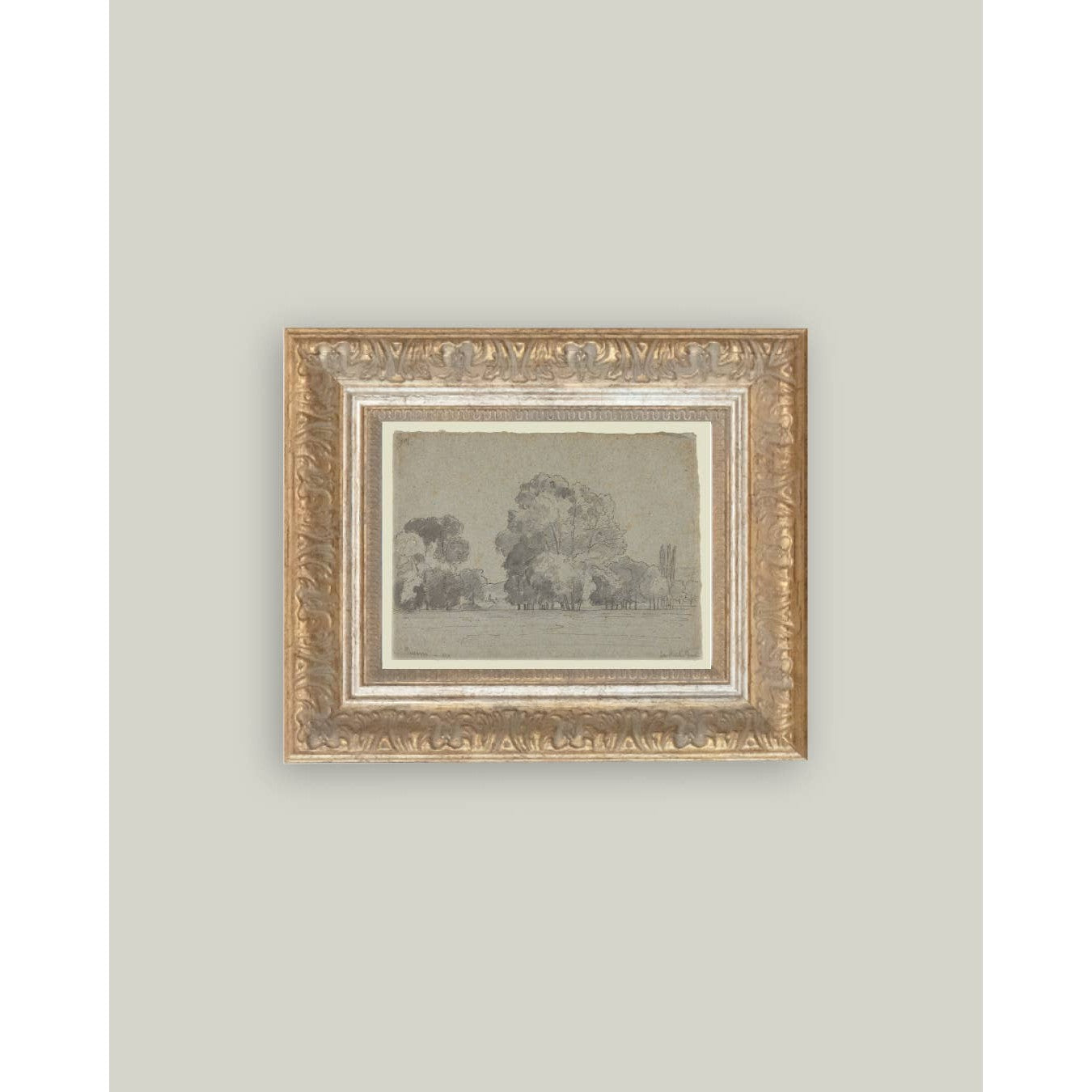 Grove Of Trees Framed Antique Art