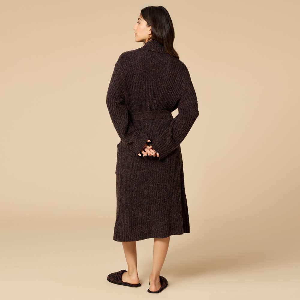 Soft and Plush 38" Marshmallow Rib Women's Wrap Robe