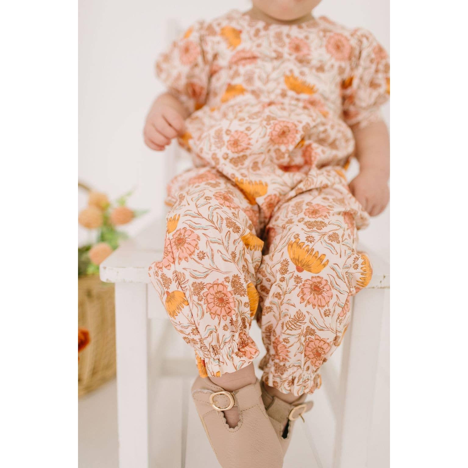 Ollie Jay Puffed Rosie Romper in Boho Floral