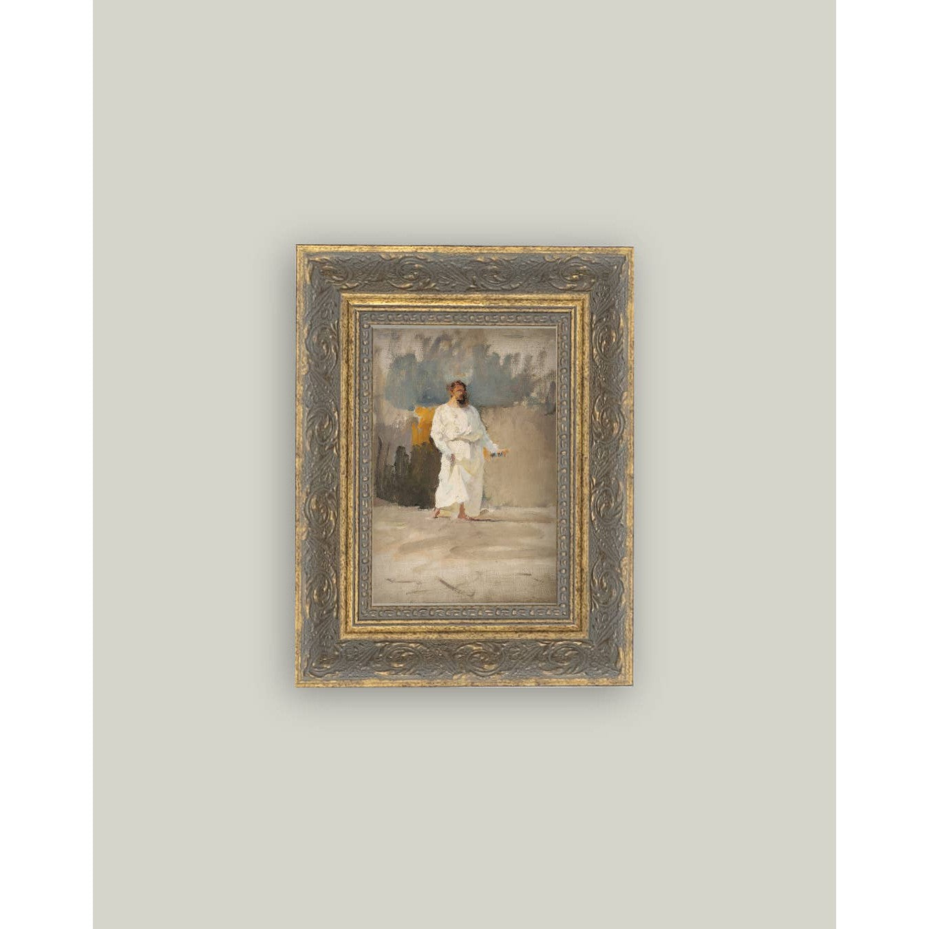 Christ Coming Out Of The Tomb Framed Antique Art