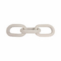 Sculpture - White Wood Interlocking 3-Chain Link, 28 in.
