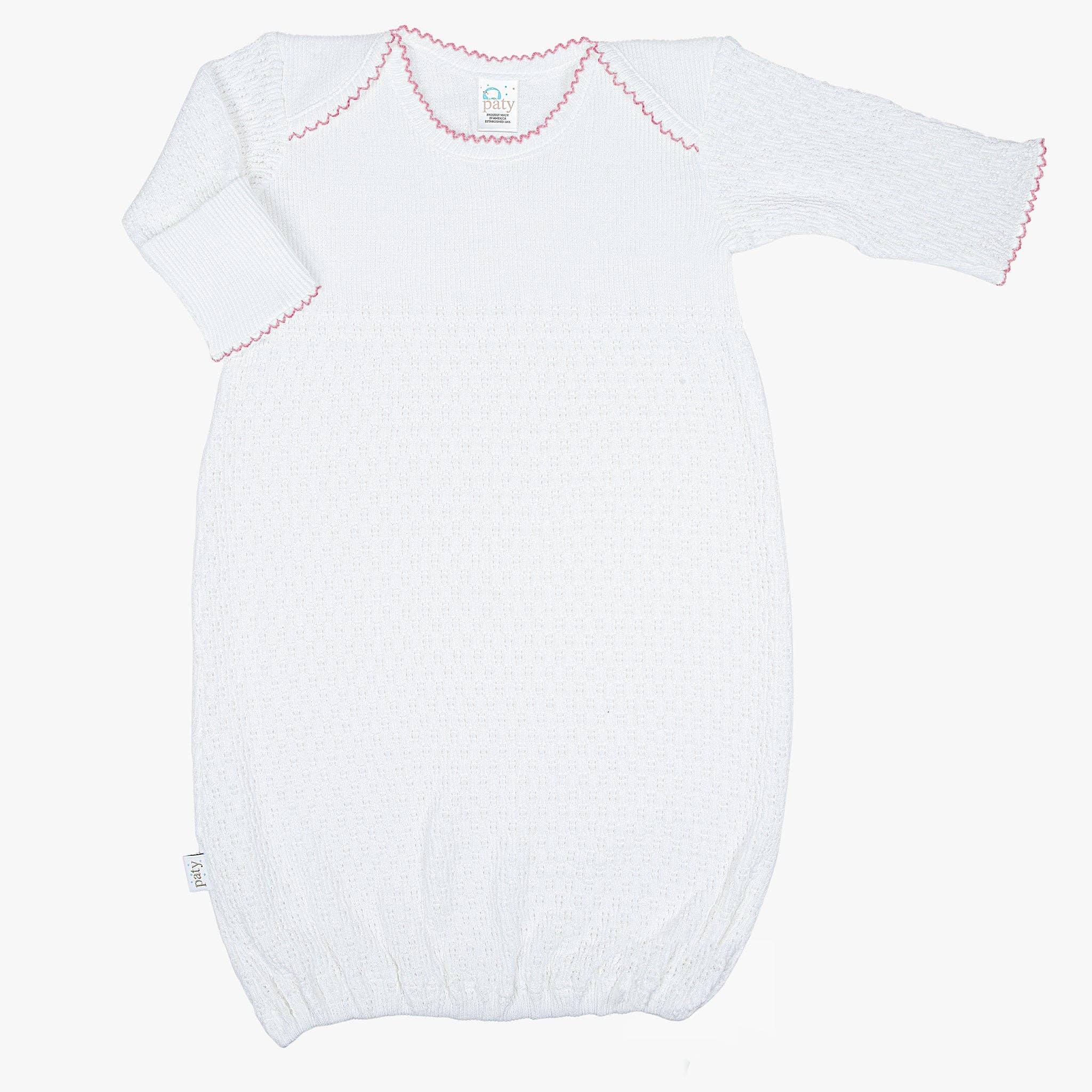 Paty Knit Overlap Shoulder Gown