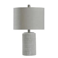 Egg Shell Carved Ceramic Column Table Lamp