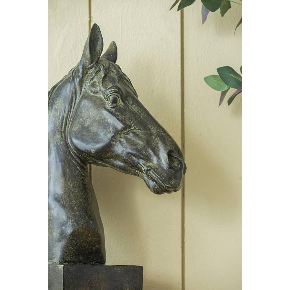 Bronze Polyresin Horse Head Bust