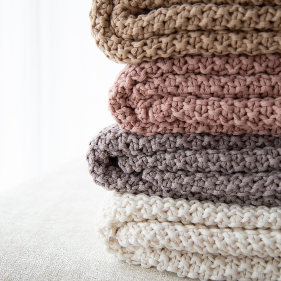 Chloe Cotton Chunky Knit Throw