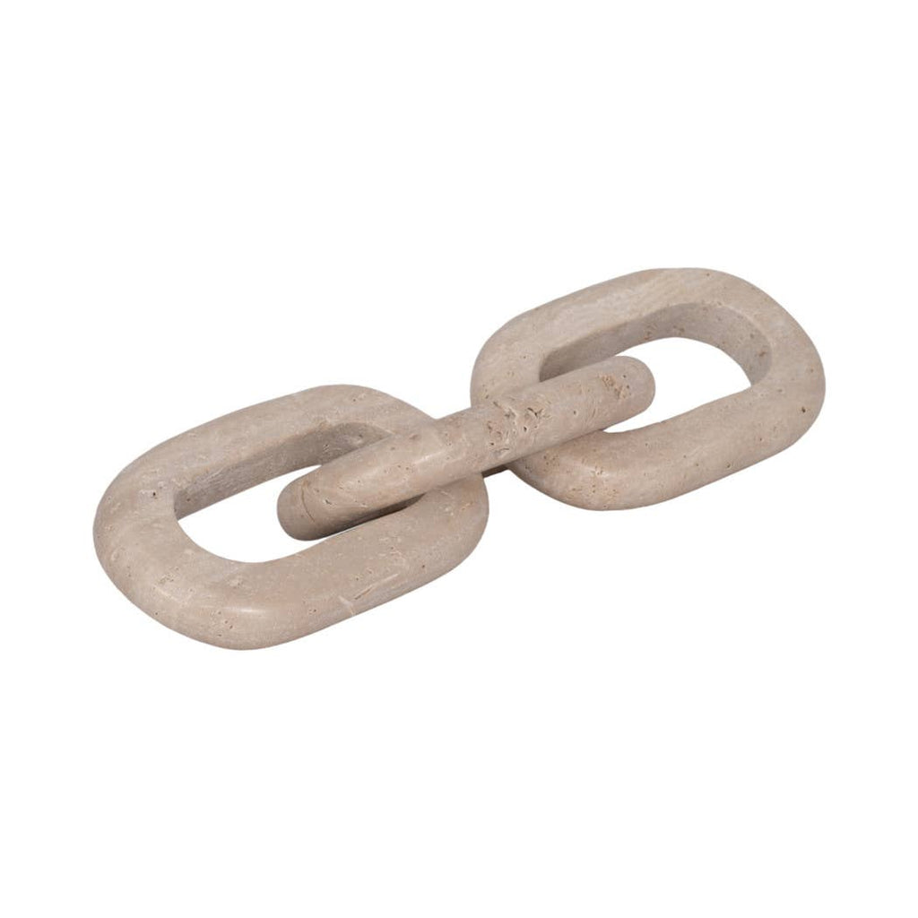 Decorative Sculpture - Tan Stone 3-Link Chain, 14 in.