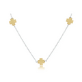 enewton Choker Simplicity Chain Sterling Mixed Metal - Signature Cross Gold
