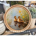 Redeemed Decor Round Spring Ducklings Art