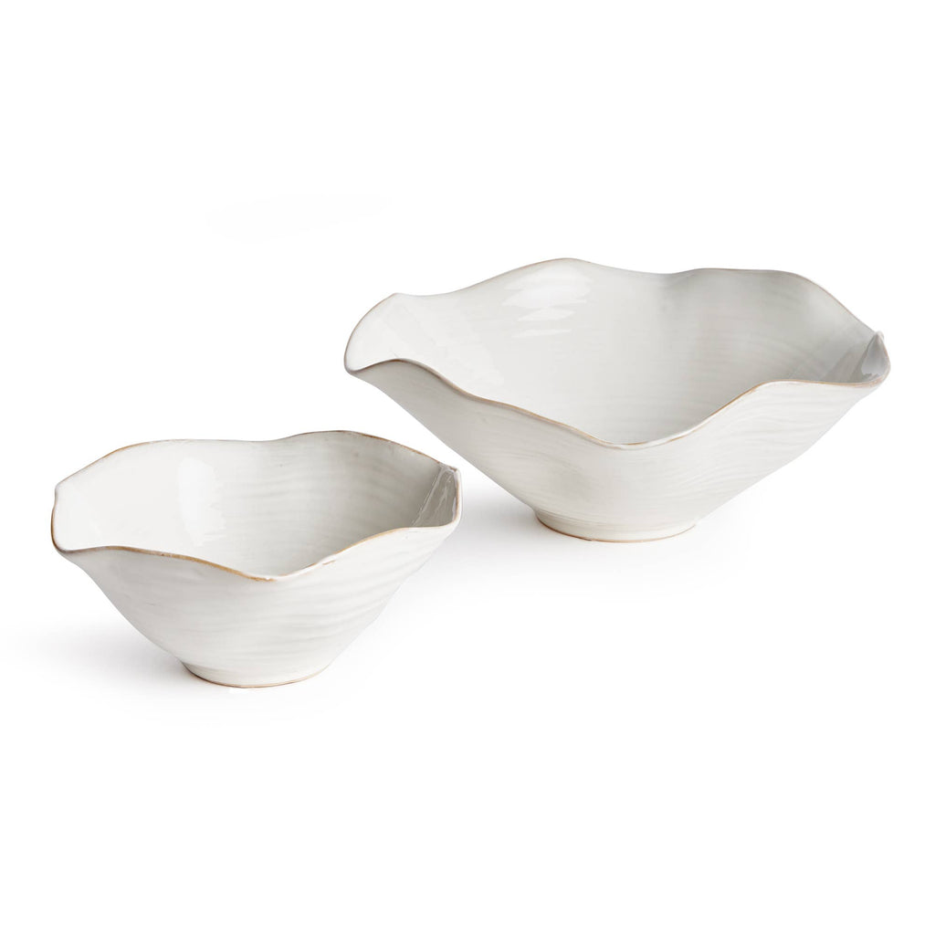 Rivo Decorative Bowls, Set of 2, Cream