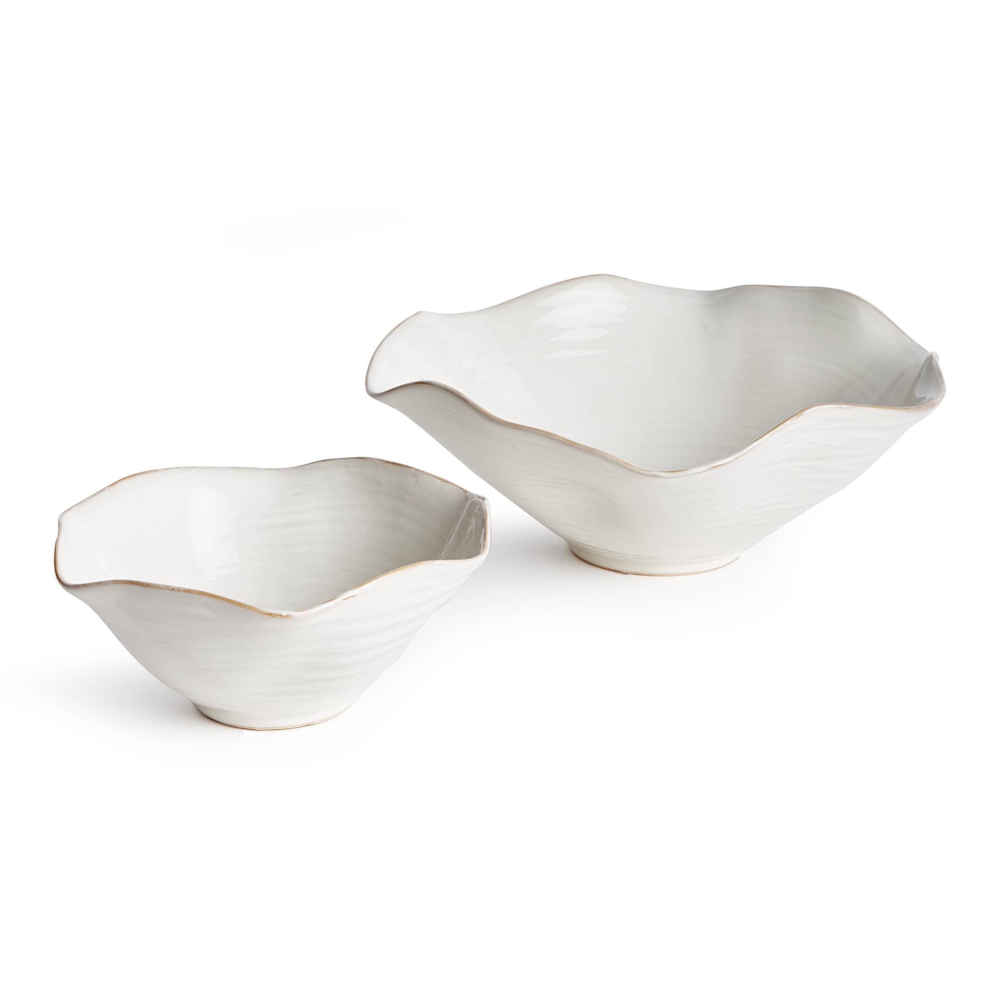 Rivo Decorative Bowls, Set of 2, Cream