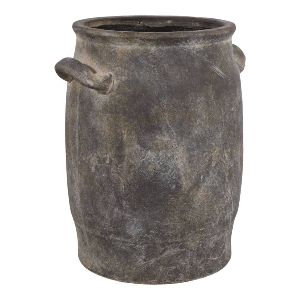 Decorative Vase - Brown Terracotta Textured Tall, 12 in.