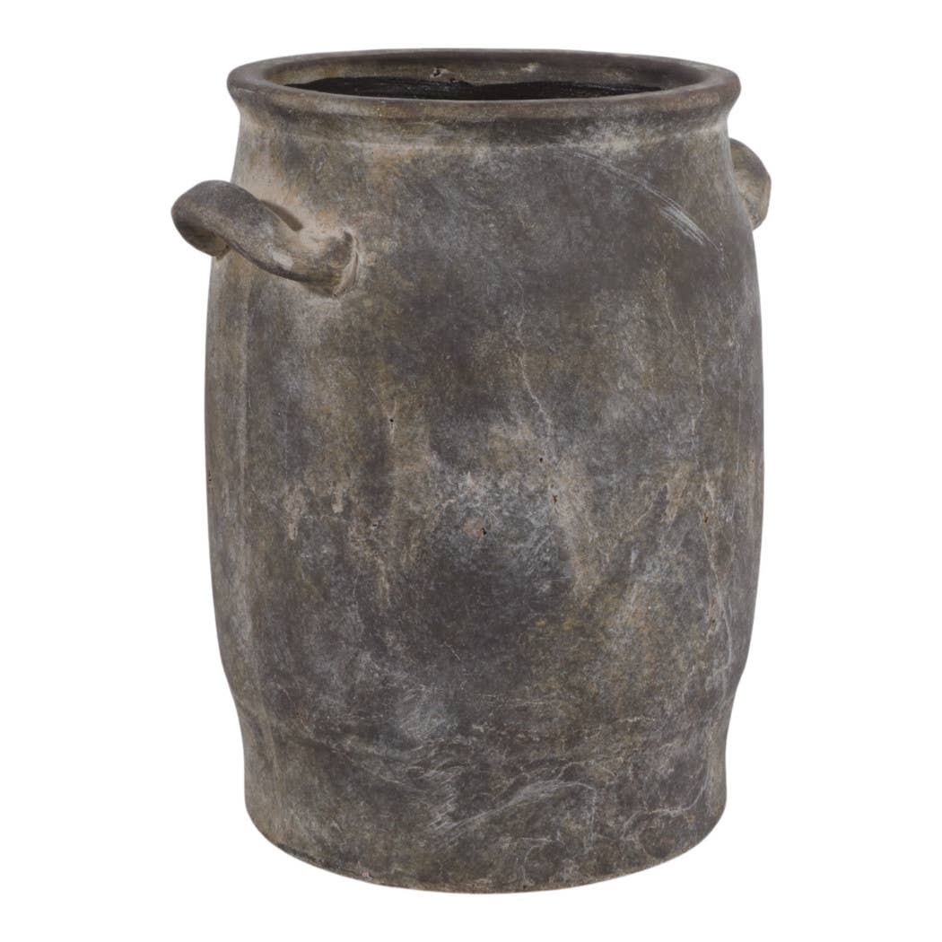 Decorative Vase - Brown Terracotta Textured Tall, 12 in.