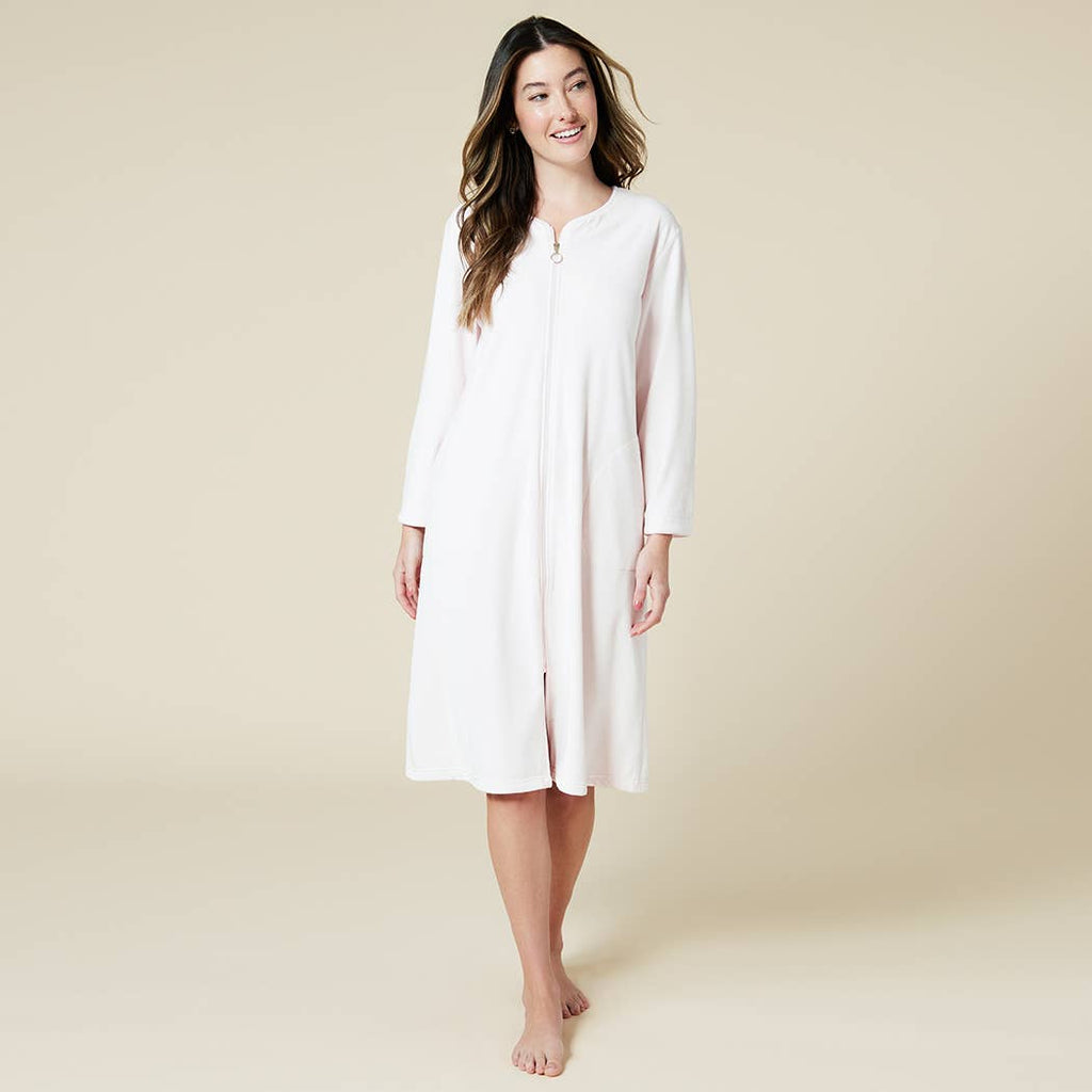 42" 3/4 Sleeve Serenity Short Zip Robe