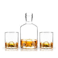 Mountain Crystal Decanter and Tumblers Set of 3
