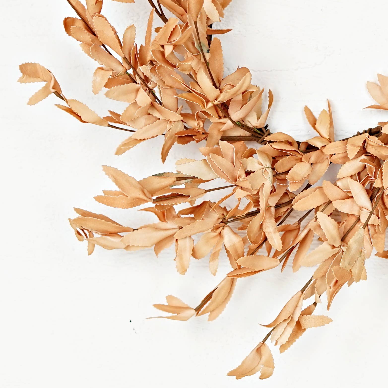 Herb Leaf Wreath, Tea Stained