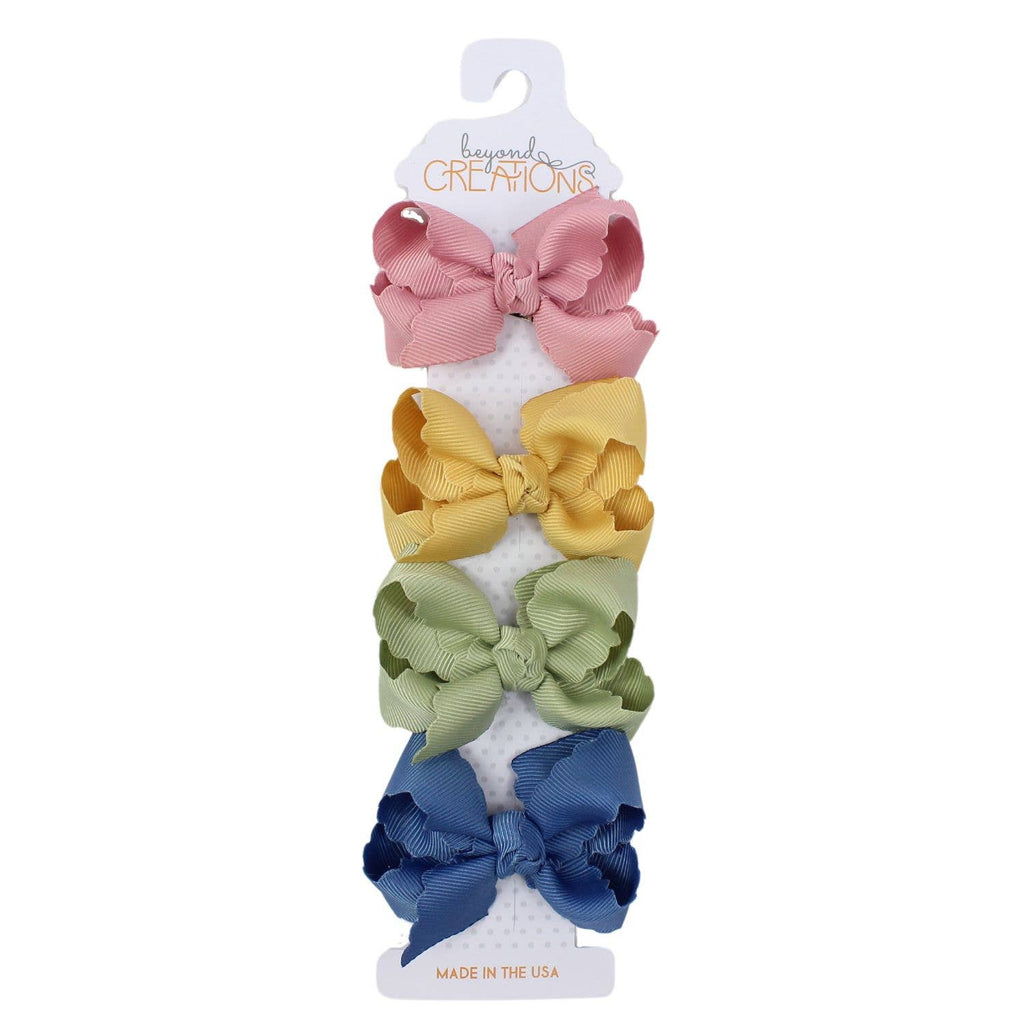 Scalloped Edge Bow, Set of 4